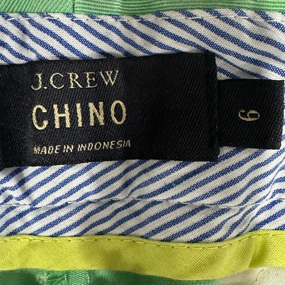 J. Crew Bright Green Low-Waist Cotton Shorts - Picture 3 of 6